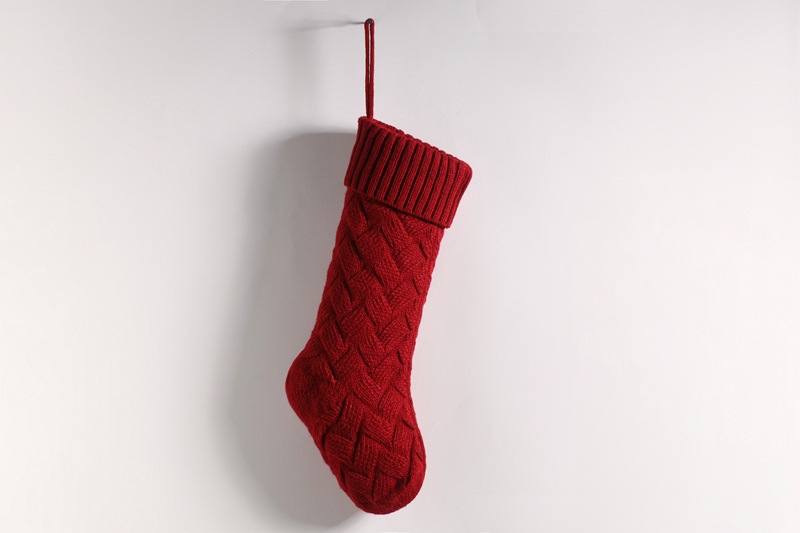 Knitted Christmas Stockings Large Size Cable Knit Holiday Decorative Gifts
